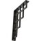 Ekena Millwork Diane Wrought Iron Bracket, (Single center brace), Antiqued Silver 1 1/2"W x 7 1/2"D x 10"H BKTM01X07X10SDIASV - alternate 1